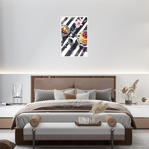 Miniatura 3 de Arte de pared retro para pastelería, cocina, arte de pared retro para café, té, tarta, pan, impresiones estéticas, pintura para el hogar moderno,