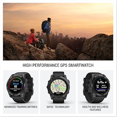 Garmin Epix Pro - Montre GPS Multisports connectée avec écran Amoled – Gray avec Bracelet Noir – Boîtier 51 mm - 2