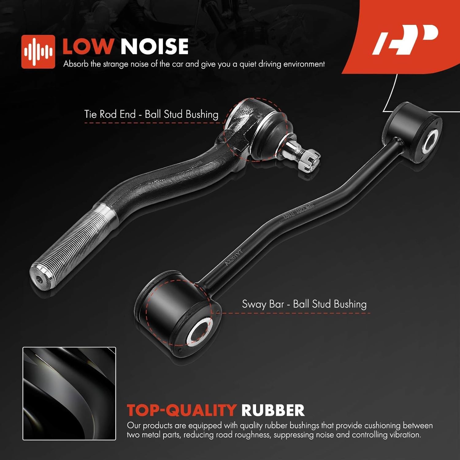 A-Premium Set of 9, Front Sway Bar Link, Upper Ball Joint, Inner & Outer or Upper Lower Outer Tie Rod End, Compatible with Jeep WJ Series - Grand Cherokee 1999 2000 2001 2002 2003 2004