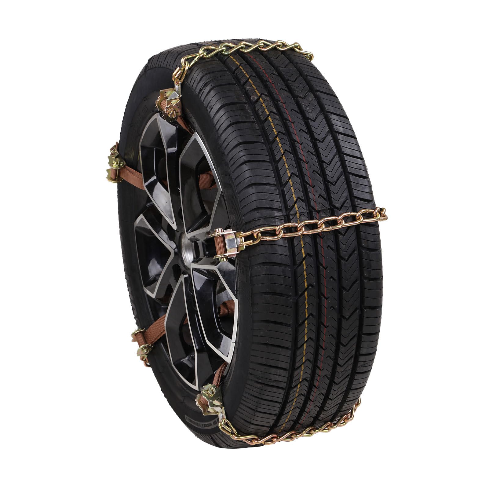 Catene di trazione per auto, 300 g, in acciaio al manganese | catena da neve per pneumatici per il freddo, catene di trazione per auto, SUV, pickup, camion, catene regolabili per pneumati