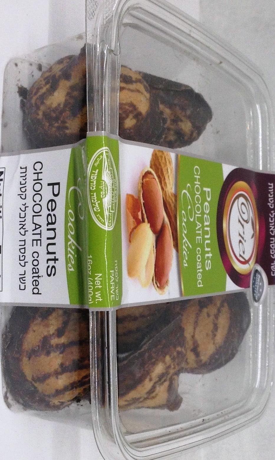 Oriel Peanuts Chocolate Coated Cookies KFP 16 Oz. Pk Of 3.