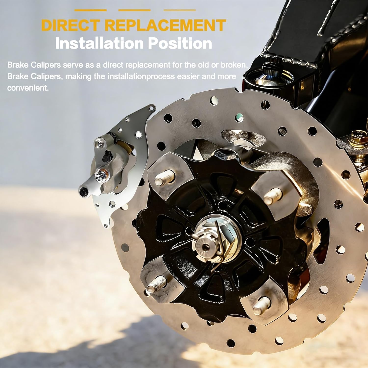 GSPSCN Front Left & Right Brake Calipers w/Pads & Bracket for Polaris