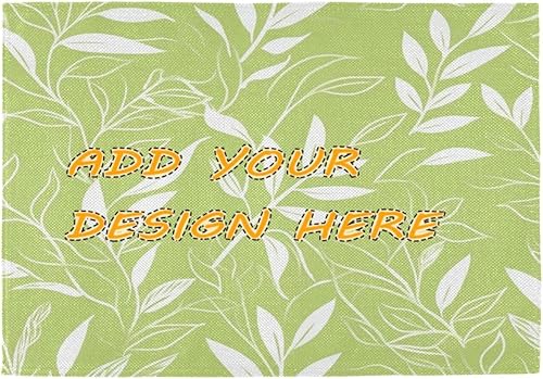 Juego de manteles individuales personalizados para mesa de comedor de arpillera para niños, manteles individuales lavables 6 12 x 18 manteles para