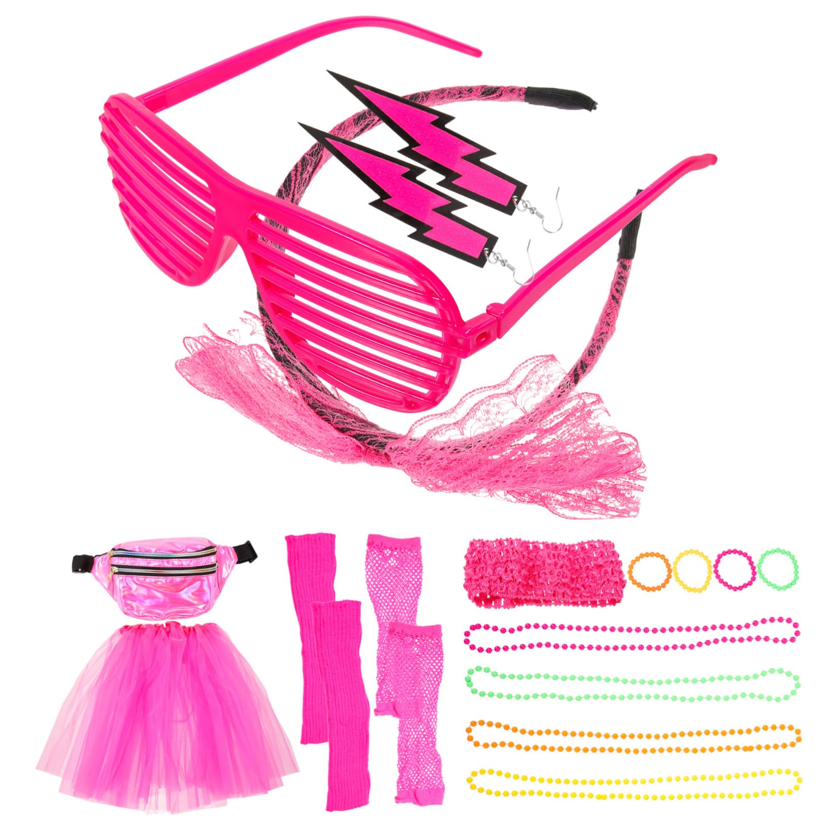 S Néon Maison Vêtements De Fête pour Les Femmes Grand Costume Femmes Colliers pour Femmes Costume Cerceaux S Partie Cosplay Accessoires Bijoux Collier Tenues Femmes Costumes De