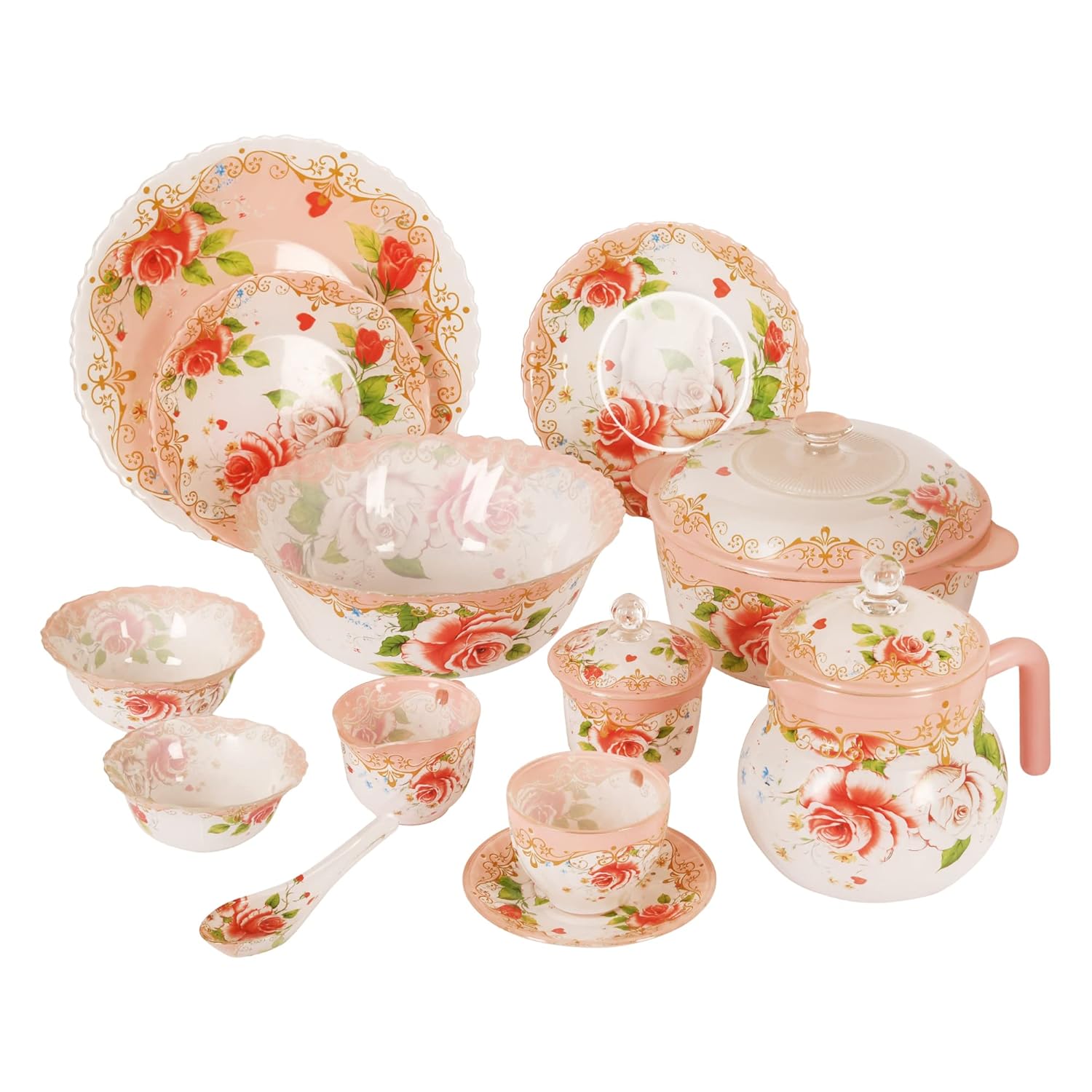 Zeeshad Designer 57 Pcs Dinner Set Glass Material Dinner Set