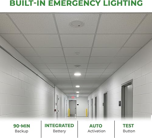 Miniatura 5 de E2 Lighting Luz LED empotrable de 8 pulgadas con batería de emergencia de respaldo, 8 pulgadas, retrofit LED empotrable de 8 pulgadas, luz LED