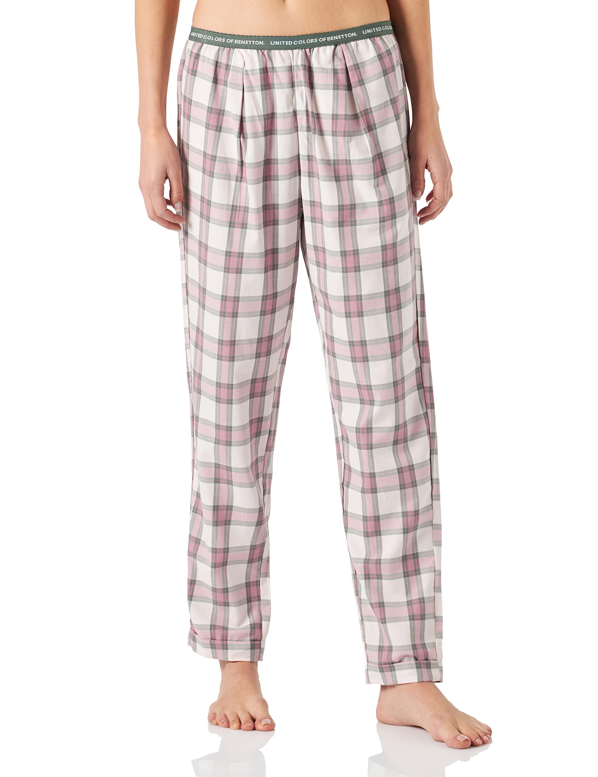 United Colors of Benetton Women's Trousers 47PJ3F461, 911 Checkered Multicolor, M