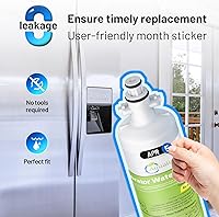 Vista 7 de AQUALINK RWF1200A Repuesto para filtro de agua para refrigerador ADQ36006101, LG LT700P, Kenmore 9690, 469690, ADQ36006102 paquete de 3