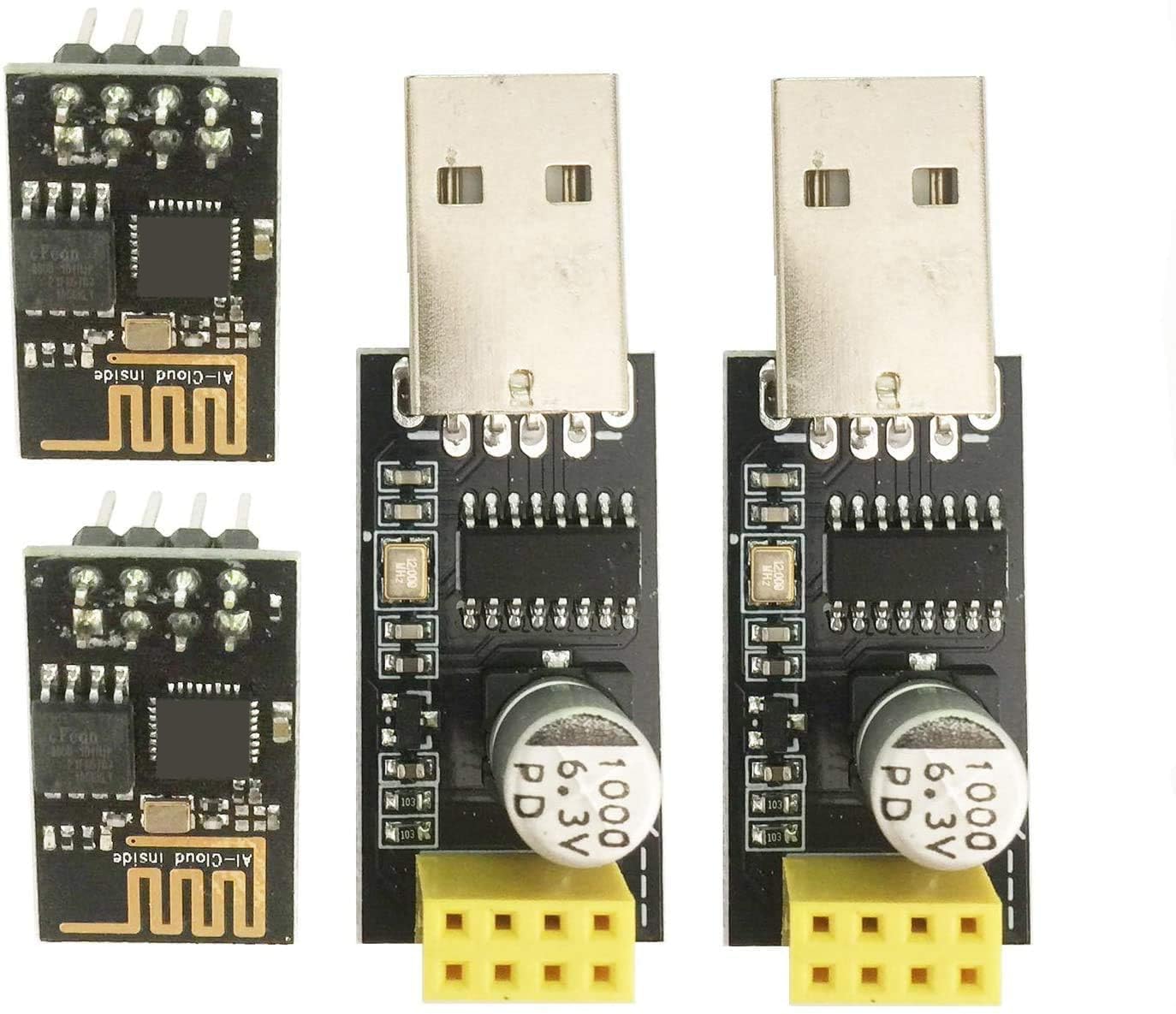 Module WiFi ESP8266 ESP-01S AZDelivery - Avec Adaptateur Breadboard - Compatible Arduino