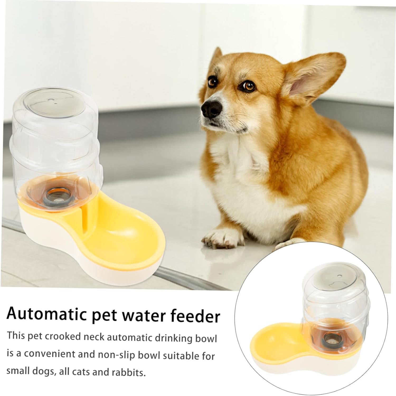 Automatic Pet Water Fountain Dog Water Dispenser Bowl for Small Dogs Cats Rabbits Sturdy Material Easy to
