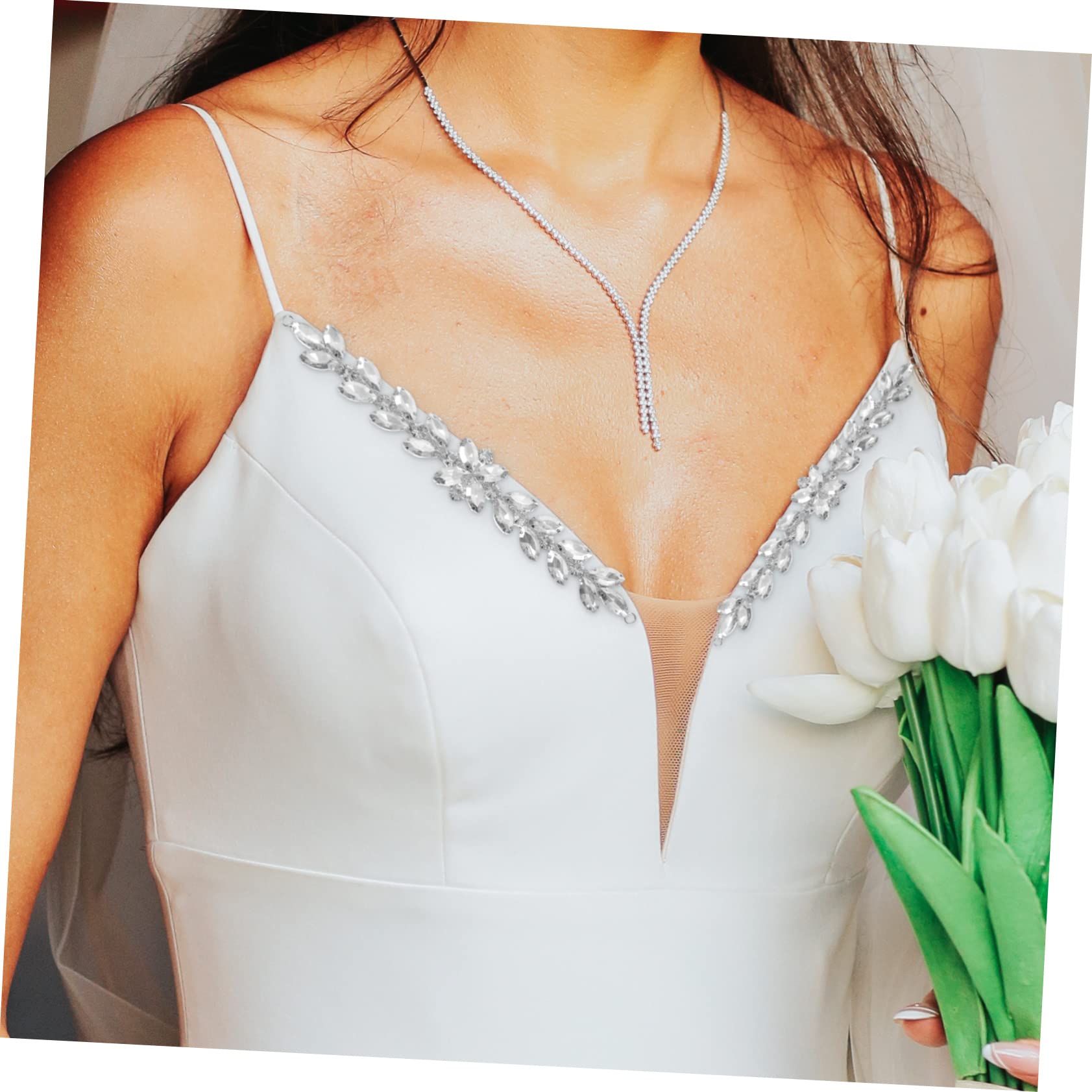 4 Pz catena di fiori di strass ciondolo con strass per scarpe decorazioni con toppe di fai da te scrunchies vestiti da sposa accessorio per scarpe applicazioni di vestiti