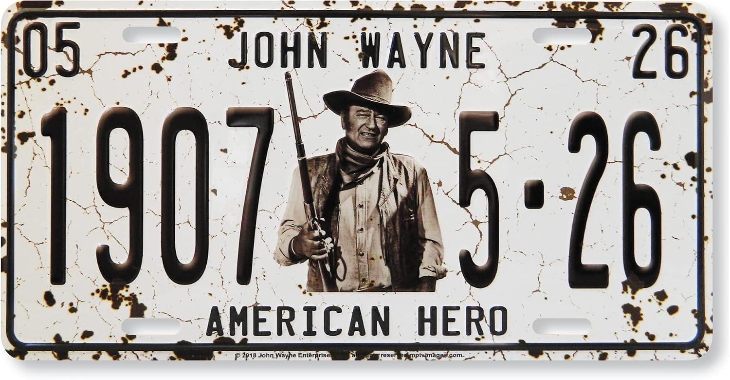 John Wayne License Plate 1907
