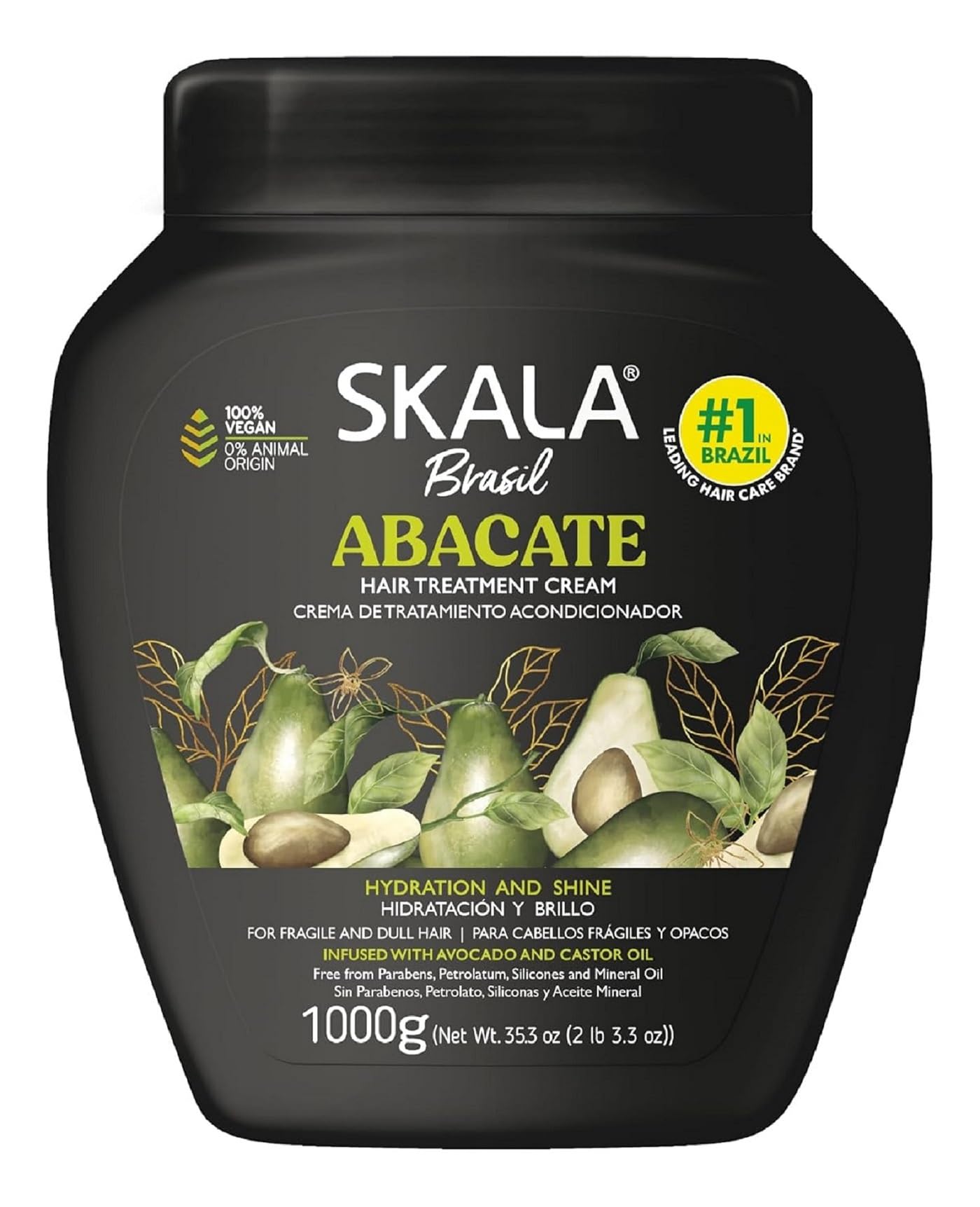 Vitamin Boost for Hair - Vitamin Bomb Avocado Conditioning Cream - Skala - 1000ml - Deeply Nourishing and Strengthening