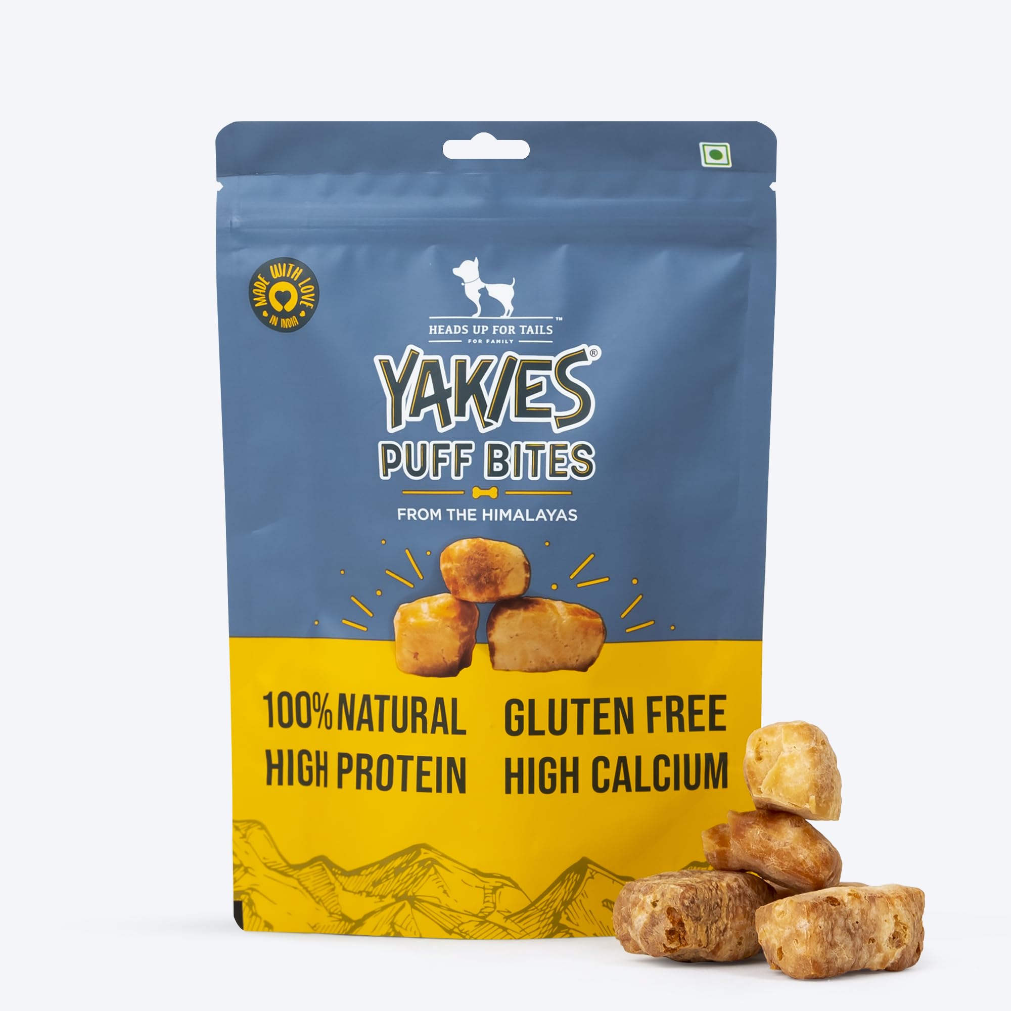Heads up for Tails Yakies Puff Bites Natural Gluten Free Dog Treats - 70 gm (B0C7VKGJ2F) Amazon Price History, Amazon Price Tracker