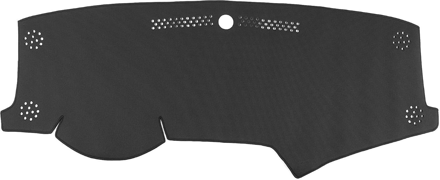 WellVisors Black Dash Mat Dashboard Cover Compatible with Hyundai 2015-2017 Sonata