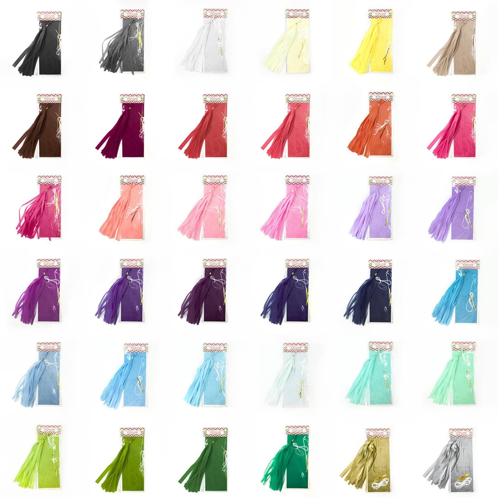 20 Striscioni Con Nappe In Carta Velina – Oro Rosa/Pesca/Rosa – Decorazione Fai Da Te Per Feste - 4