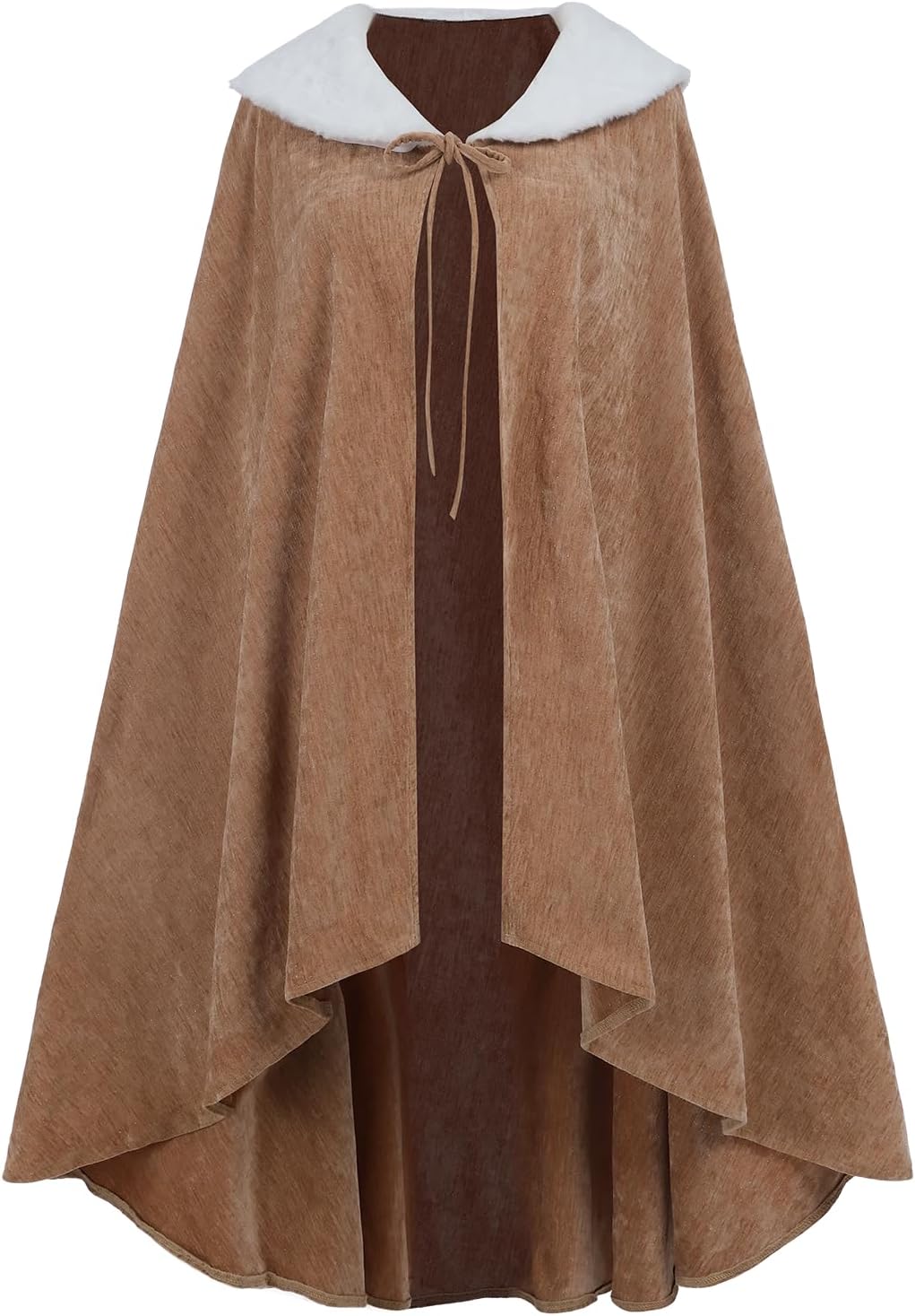 FCCAM Renaissance Cloak Women Velvet Cape Fantasy Medieval Robe Halloween Costume