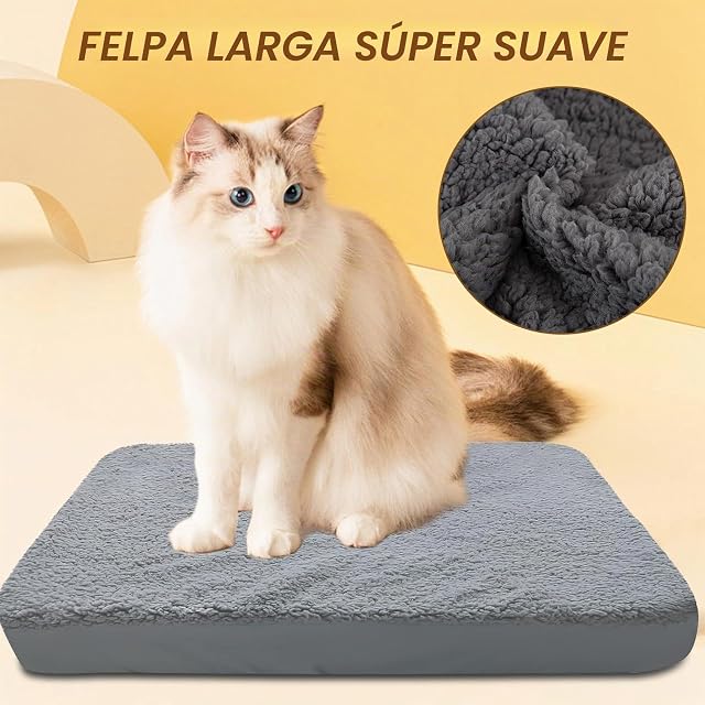 Foto 6 de 7 de Fundas para camas de perros, funda de repuesto para colchón de perro, funda de felpa suave, 91 x 68 cm