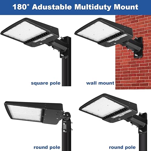Miniatura 5 de dephen Luz LED de estacionamiento de 200 W, poste para exteriores y montaje en pared, luz de inundación al aire libre 28000Lm 5700K Iluminación de