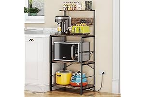 Bakers Rack with 3 Power Outlets- A Comprehensive Solution for Coffee Enthusiasts