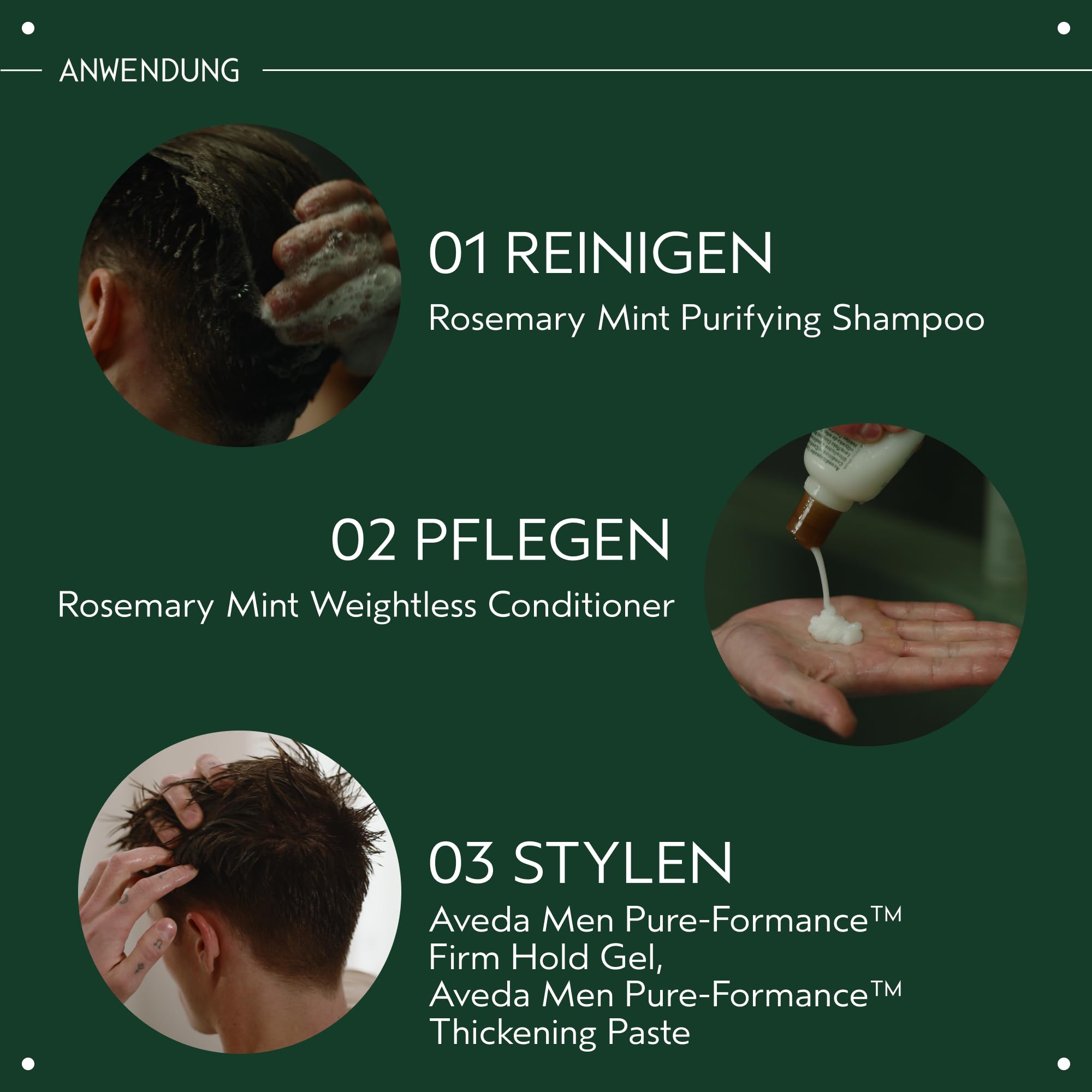 Aveda Rosemary Mint Purifying Shampoo, Tiefenreinigungsshampoo für normales bis fettiges Haar, verleiht Glanz und Frische, zu 97% natürlichen Ursprungs*