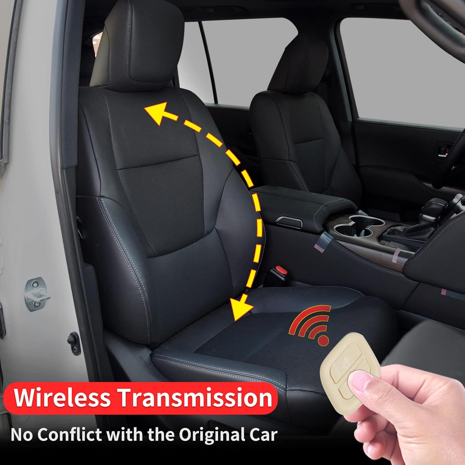 Seat Adjustment Button Suitable for 2021-2026 Toyota Land Cruiser 300 Lc300 J300 Wireless Co-Pilot Seat Button Device Original Car Adaptation Internal Modification Accessories (Beige)