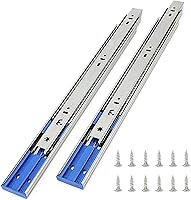 Vista 1 de 10 pares de rodamientos de bolas de extensión completa de 12 pulgadas, capacidad de 100 libras, cierre suave, rodamientos de bolas de montaje lateral