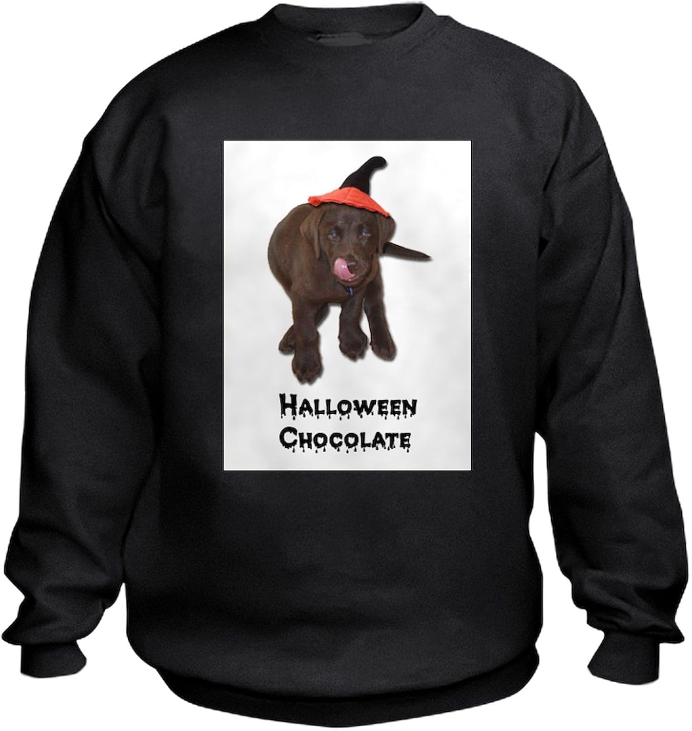 CafePress Halloween Chocolate Lab Kids Sweatshirt Kids Sweatshirt, Youth Crew Neck Sweatshirt