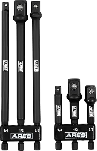 Vista 12 de ARES 22023 - Juego de Adaptadores de Dados de Grado de Impacto de 6 Pulgadas - Convierte el Taladro Atornillador de Impacto en Atornillador de Dados