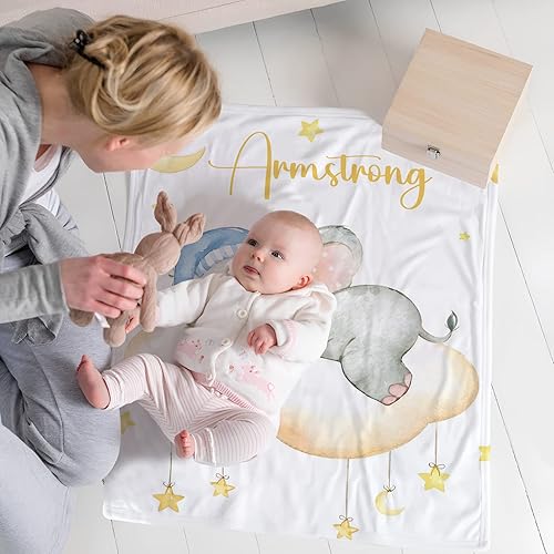 Miniatura 95 de Manta de bebé personalizada para niñas, manta de bebé personalizada con nombre, súper suave, mantas personalizadas con nombre para niños, mantas