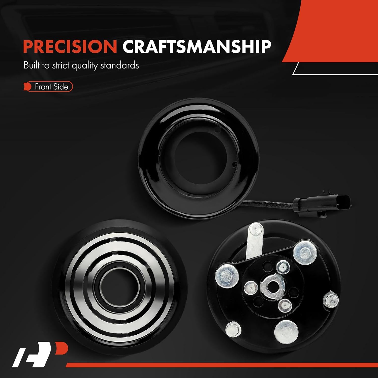 A-Premium Air Conditioner AC Compressor Clutch Kit Compatible with Dodge Ram 1500 2002-2003 3.7L 4.7L, Ram 2500 2002-2003 4.7L, Durango 2002-2003 4.7L, Dakota 2002-2003 4.7L