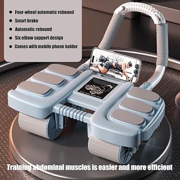 Rebound Abdominal Wheel Automatic Rebound Phone Holder Ab Roller