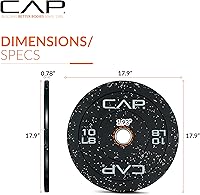 Vista 40 de CAP Barbell - Disco olímpico de goma para barra de pesas, para múltiples opciones