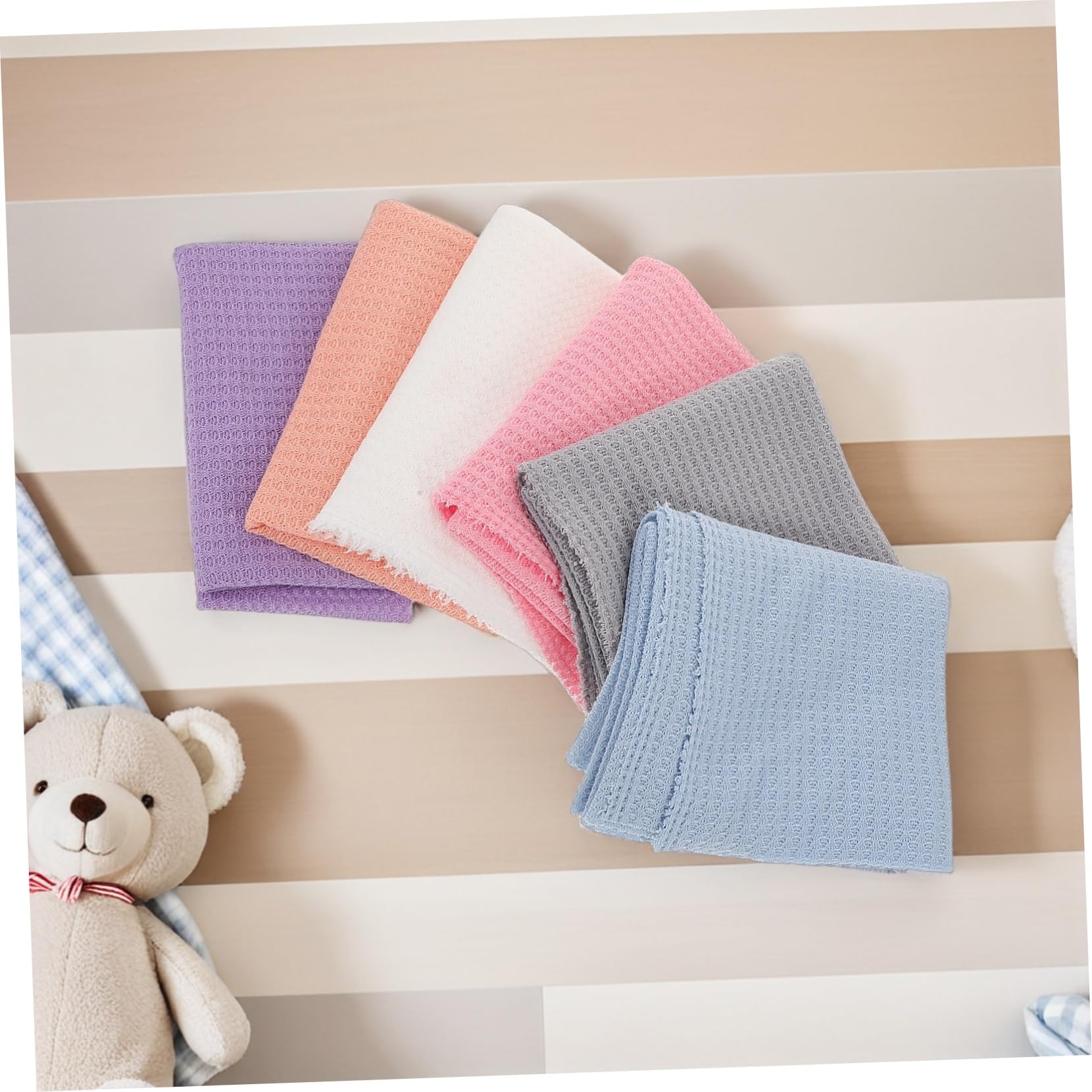 Hemobllo 6 Mantas para Recibir Bebés: para Recién Nacidos, Color, Elástica, para Niños Y Niñas, Accesorios Esenciales para Fotos Infantiles.