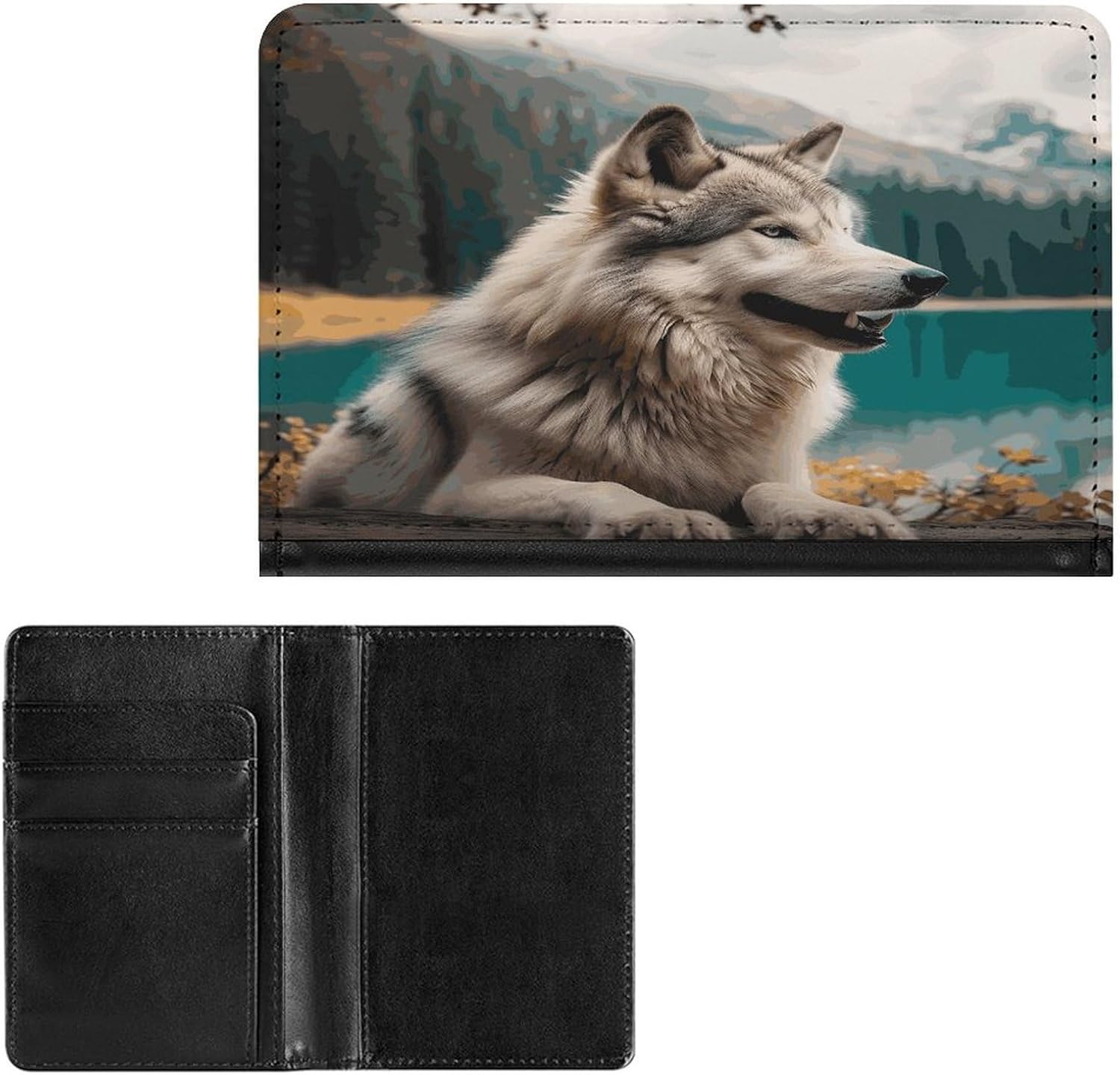 Fun Animal Wolf Card Holder Card Protector image 2