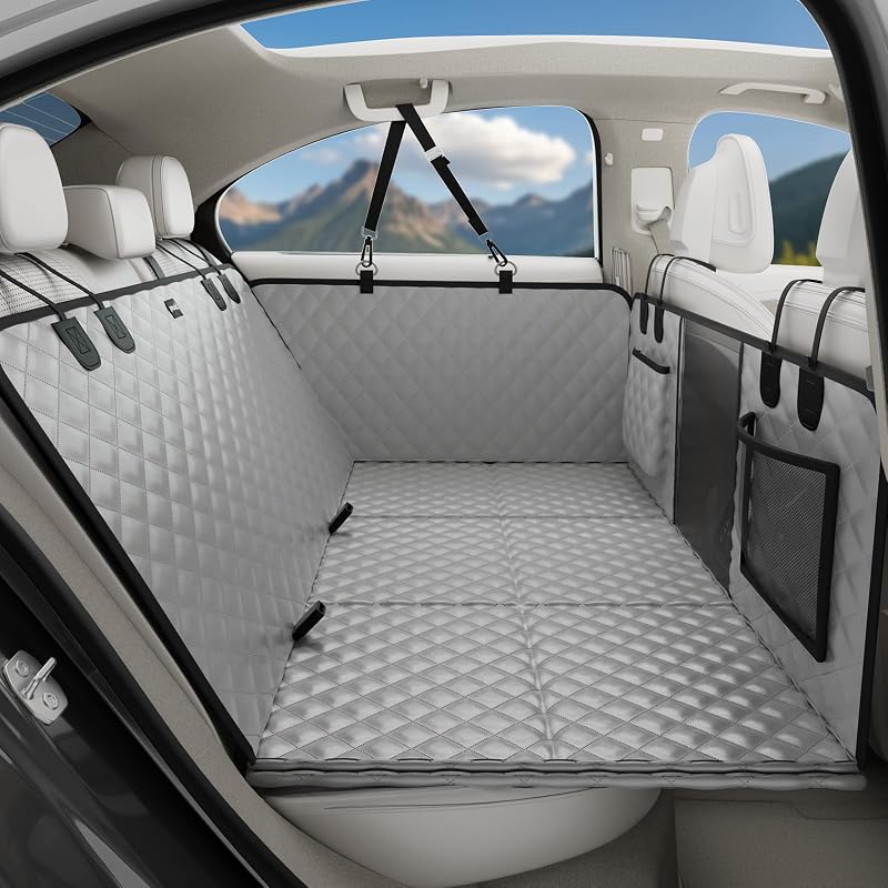 Barreira Automotiva para Cães com Extensor de Banco Traseiro, Base Rígida Dobrável e Material Impermeável Pecute WCDM02