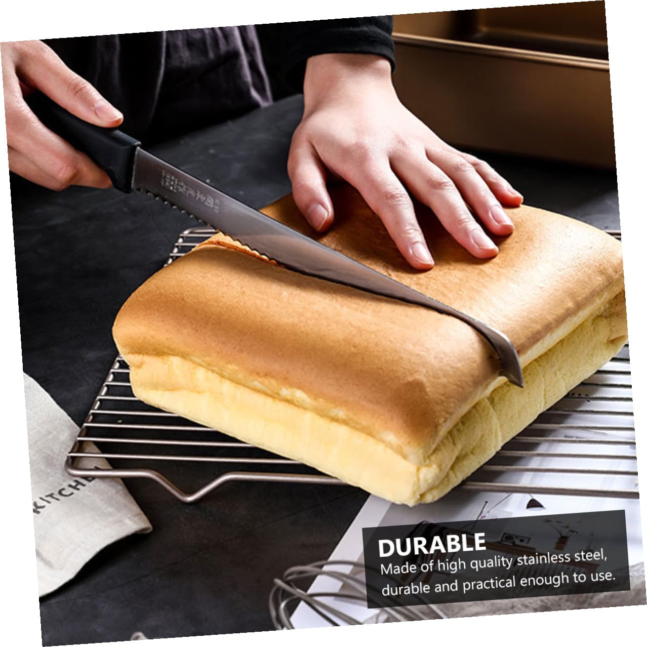 Toyvian Quadratische Antihaft Kuchenform Edelstahl für Kuchen Brownies Brot Backen