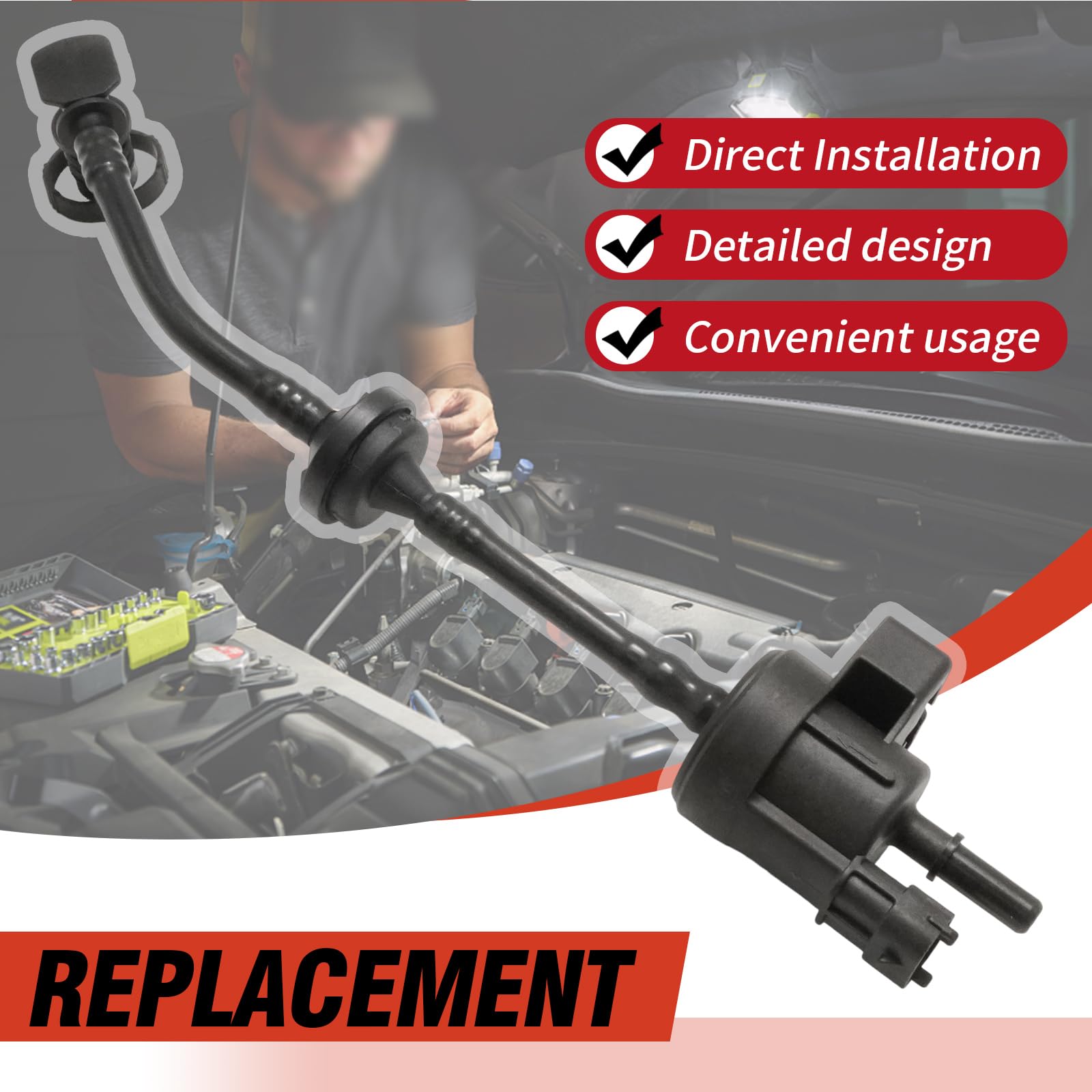 Hoypeyfiy 55566386 Vanne de purge de bidon, remplacement pour Opel Astra J 2009-2016, remplacement pour Opel Corsa D 2006-2014, remplace 55593647