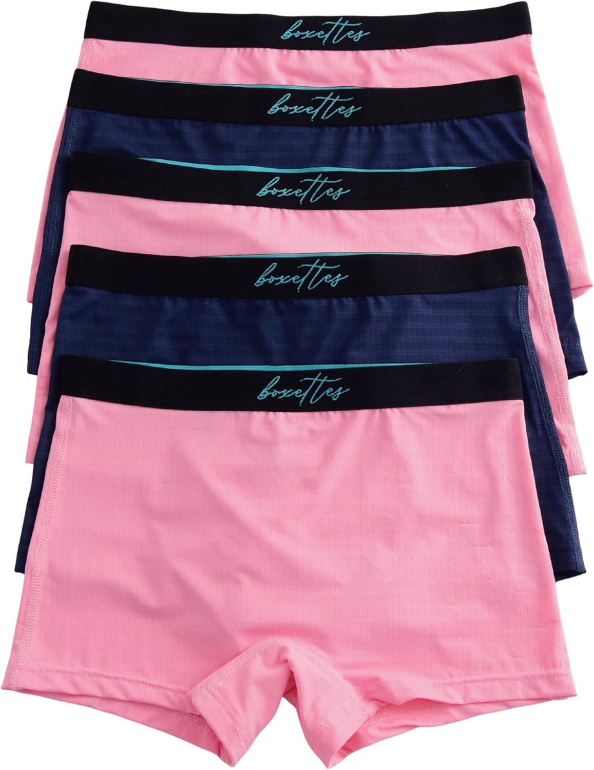Girls Boxer Briefs (5-Pack Cotton, Modal or Nylon Mesh) Super soft. Full-coverage. Sensory-friendly. Feminine Lining. Tagless