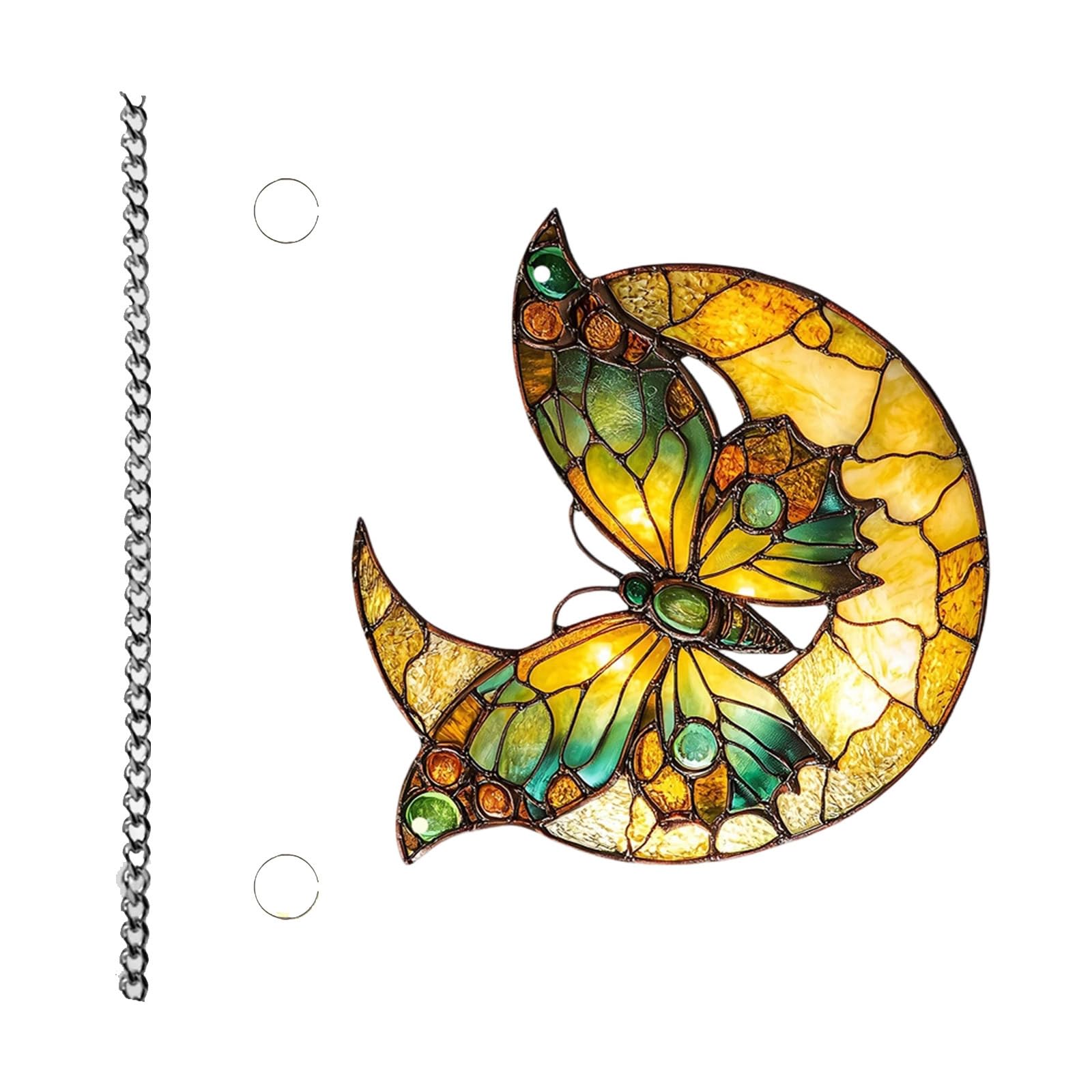 Carotoe A Shatters Resistant Butterfly Dragonflies Suncatchers Hanging Crylic Ornament With Reflective Design Window Decoration Crylic Dragonflies Butterfly Suncatchers