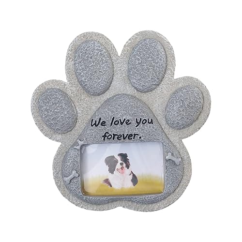 T TAKONE Lápida de perro, resina en forma de corazón, piedra conmemorativa para perro