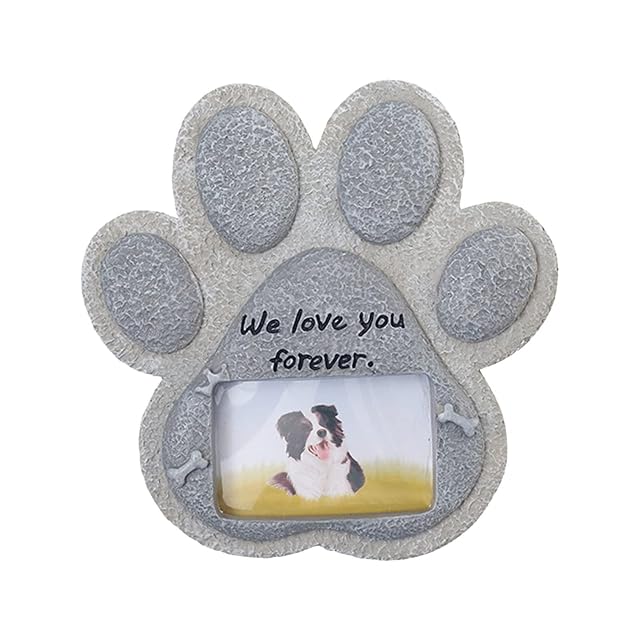 T TAKONE Lápida de perro, resina en forma de corazón, piedra conmemorativa para perro