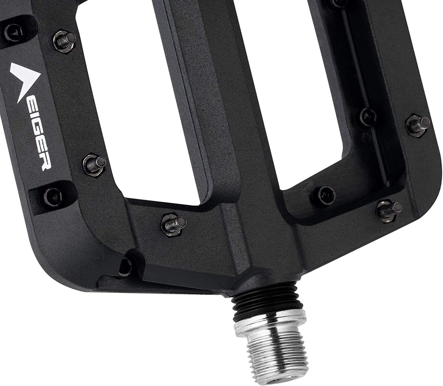 Eigertec Basic C MTB Pedals Mountain Bike Pedals Reinforced Lightweight Nylon Fiber Bicycle Platform Flat Pedals for BMX MTB 9/16" City