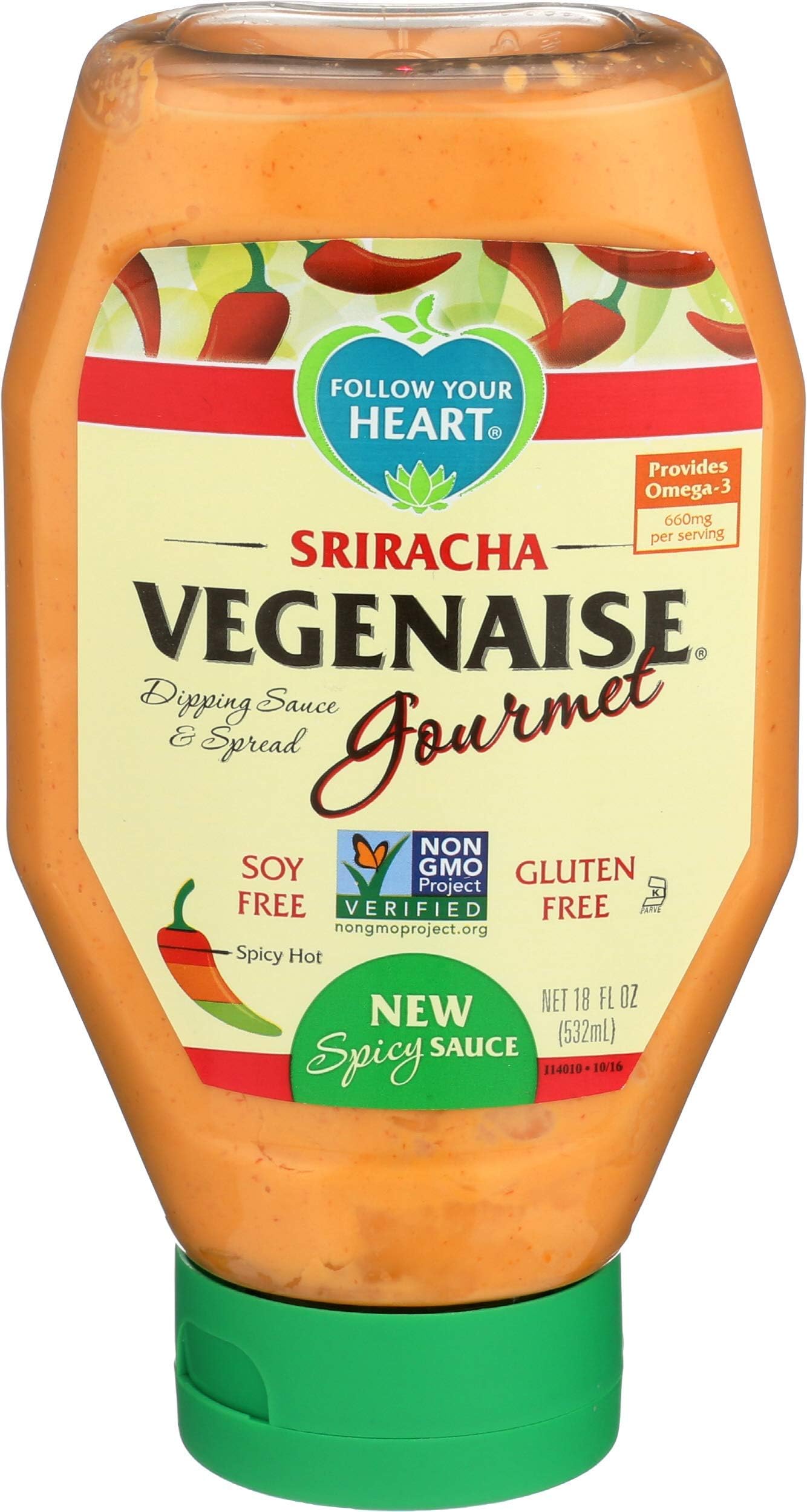 Follow Your Heart, Vegenaise Sriracha, 18 Ounce