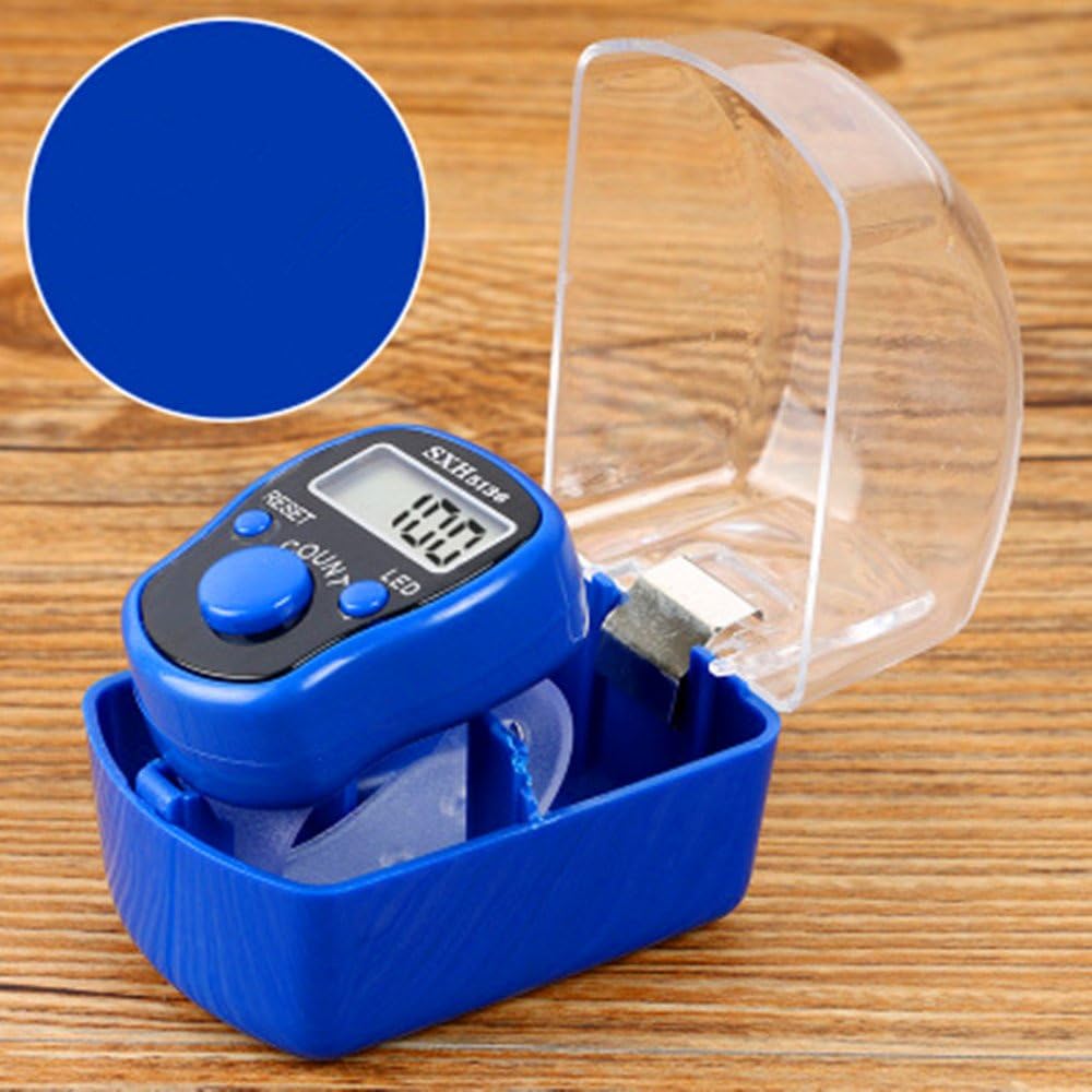 Dealetech Mini Digit LCD Electronic Digital Finger Counter Resettable Golf Finger Hand Ring Tally Row Counter Counting Adjustable Soft Band