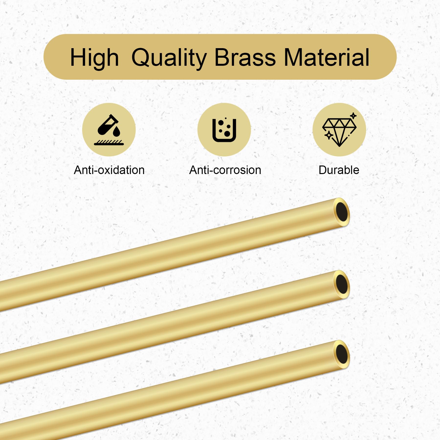 Prezzi Sourcing Map Tubo Rotondo In Ottone, Lunghezza 300 Mm Diametro 4 Mm Spessore S 728392