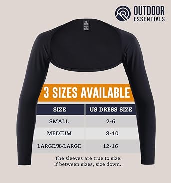 OutdoorEssentials Arm Sleeves for Women - Golf UV Shawl with Sleeves - Workout Shrug Bolero - Arm Tights for Sun Protection