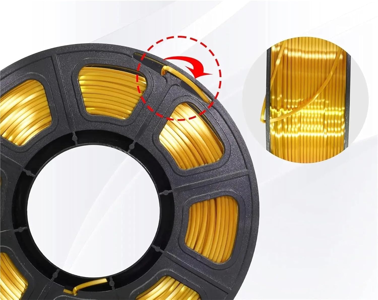 Shiny Silk PLA 3D Filament Bundle 1.75mm, Gold Silver Copper 3 Colors, 0.25kg Each Spool FDM 3D Printing Material