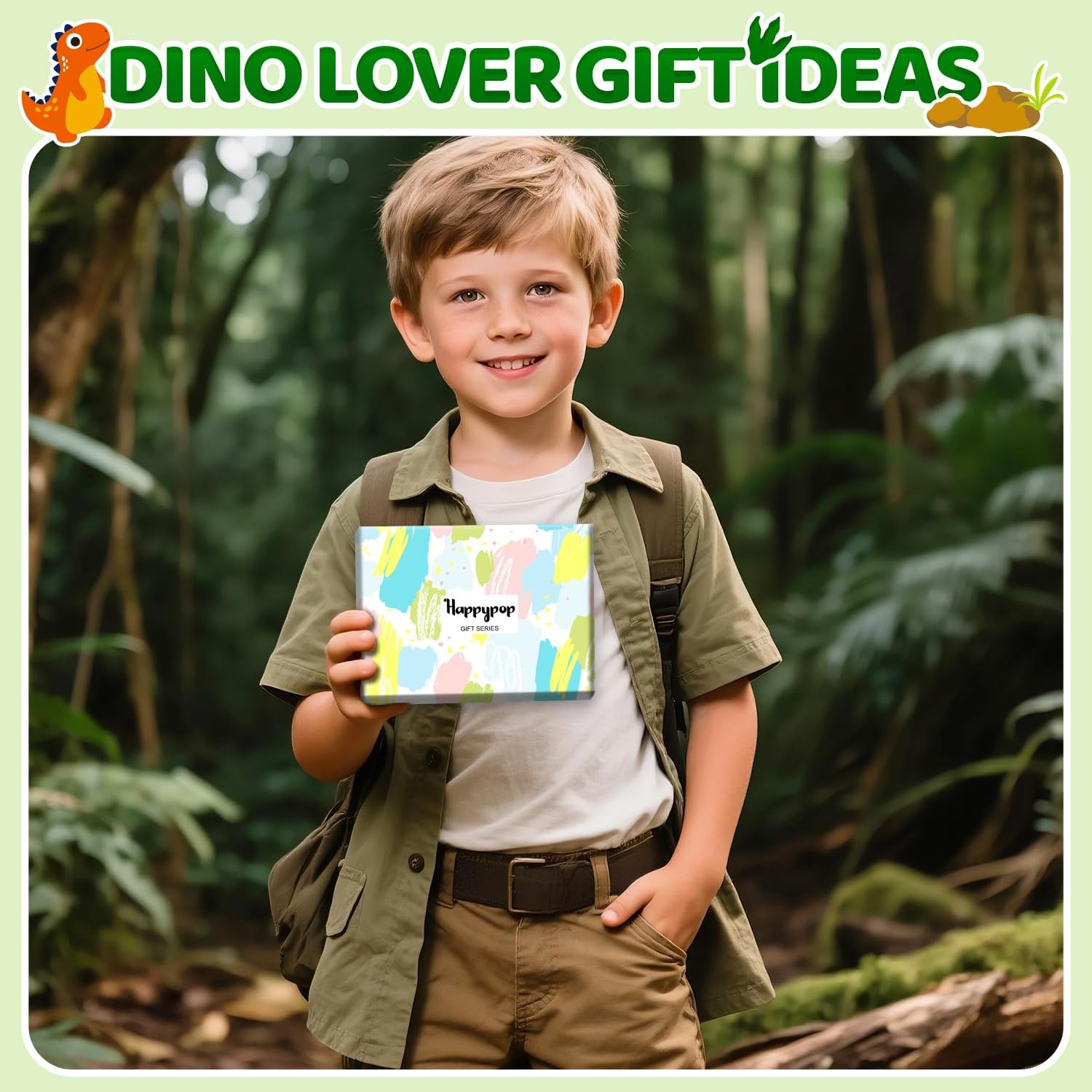 HAPPYPOP Funny Socks for Kids - Sloth Dinosaur Gifts, Christmas Stocking Stuffers for Boys - Image 3