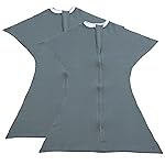 SleepingBaby Zipadee-Zip Transition Swaddle - Cozy Baby Swaddle Blanket with Zipper Convenience - Roomy Wearable Blanket for Easy Diaper Changes - Classic Grey, Large (12-24 Month) - 2 Pack